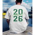 Class Of 2026 Graduation Varsity Green And On The Back Men's Back Print T-Shirt