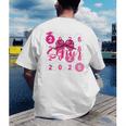 Class Of 2026 Senior Coquette Pink Bow Graduation Family Premium Tri-Blend Men's Back Print T-Shirt