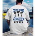 Color Guard Senior 2026 Flags Marching Band Graduation Grad Men's Back Print T-Shirt