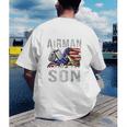My Favorite Airman Calls Me Son Air Force Graduation Son Men's Back Print T-Shirt