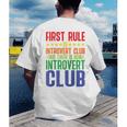 First Rule Of Introvert Club Is There Is No Introvert Club Raglan Baseball Tee Men's Back Print T-Shirt First Rule Of Introvert Club Is There Is No Introvert Club Raglan Baseball Tee Men's Back Print T-Shirt