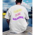 I'm Just Social Distancing Introvert Funny Men's Back Print T-Shirt I'm Just Social Distancing Introvert Funny Men's Back Print T-Shirt