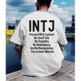 INTJ Rules Architect Personality Type Introvert Men's Back Print T-Shirt