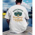Introvert Camping Social Battery Recharging In The Woods Men's Back Print T-Shirt