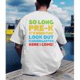 Kids So Long PRE-K It's Been Fun Shirt Boy Girl Graduation Men's Back Print T-Shirt