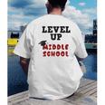 Level Up Middle School 5th Grade Graduation Men's Back Print T-Shirt
