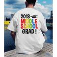 Middle School Graduation Class Of 2018 Shirt Men's Back Print T-Shirt