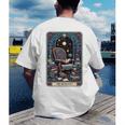 Mystical Library Book Reader The Introvert Tarot Card Men's Back Print T-Shirt Mystical Library Book Reader The Introvert Tarot Card Men's Back Print T-Shirt
