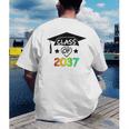 Pre-K -12th Grade Hand Prints Space Graduation Class Of 2037 Men's Back Print T-Shirt