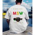 Queen MSW Social Work Grads Masters Graduation Men's Back Print T-Shirt