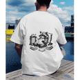 Raccoon Reading A Book Vintage Trash Reader Men's Back Print T-Shirt