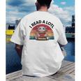 I Read Alotl Axolotl Retro Reading Books Lover Vintage Men's Back Print T-Shirt