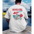 Retro Book Girl Summer For Women Beach Reading Men's Back Print T-Shirt Retro Book Girl Summer For Women Beach Reading Men's Back Print T-Shirt