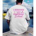I Survived Cosmetology School Graduation Cosmetology Grad Men's Back Print T-Shirt