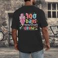 100th Day Of School Teacher Women Floral Books Men's Back Print T-Shirt 100th Day Of School Teacher Women Floral Books Men's Back Print T-Shirt
