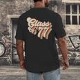 1977 Class Reunion Retro Class Of 77 High School Graduation Men's Back Print T-Shirt