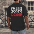 2018 Percent Done Senior Graduation Shirt Men's Back Print T-Shirt