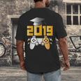2019 High School Graduation Shirt Gamer Graduate Men's Back Print T-Shirt