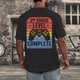2nd Grade Level Complete Graduation Student Video Gamer Men's Back Print T-Shirt