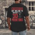 3D Printer Introvert 3D Printing Men's Back Print T-Shirt