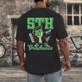 5th Grade Graduate Dinosaur Dab Graduation School Men's Back Print T-Shirt