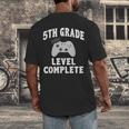 5th Grade Level Complete Gamer Class Of 2025 Graduation Men's Back Print T-Shirt