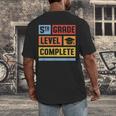 5th Grade Level Complete Shirt Graduation Last Day Of School Men's Back Print T-Shirt