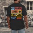 6th Grade Level Complete Shirt Graduation Last Day Of School Men's Back Print T-Shirt