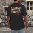 Advocate Support Empower Groovy Social Worker Graduation Men's Back Print T-Shirt