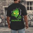 Alien Face Ew People UFO Introvert Meme Men Women Kids Men's Back Print T-Shirt