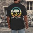 Alien Face Ew People Ufo Introvert Men Women Kids Teen Men's Back Print T-Shirt