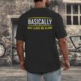 Basically Just Leave Me Alone Introvert Sarcasm Men's Back Print T-Shirt