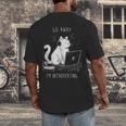 Antisocial Introvert Cat With Coffee On Computer Emo Goth Men's Back Print T-Shirt Antisocial Introvert Cat With Coffee On Computer Emo Goth Men's Back Print T-Shirt