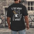 Antisocial Introvert Cat Coffee Sarcastic Attitudes Graphic Men's Back Print T-Shirt