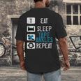 Athletic Trainer Eat Sleep Tape Ankles Graduation Men's Back Print T-Shirt