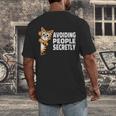 Avoiding People Secretly Cat Introvert Humor Men's Back Print T-Shirt Avoiding People Secretly Cat Introvert Humor Men's Back Print T-Shirt