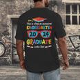 Awesome Kindergarten Graduate Looks Like 2024 Graduation Men's Back Print T-Shirt