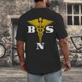 Bachelor Of Science Nursing Graduation Men's Back Print T-Shirt
