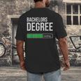 Bachelors Degree Loading College Student Graduation Men's Back Print T-Shirt