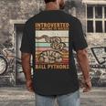 Ball Python Snake Introvert Ball Python Men's Back Print T-Shirt