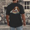 Basset Hound Books Dog Breed Graphic Men's Back Print T-Shirt