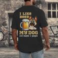 I Like Beer My Dog And Maybe 2 People Introvert Pun Men's Back Print T-Shirt