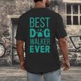 Best Dog Walker Ever Graduation New Shirt Dog Lover Men's Back Print T-Shirt