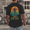Bigfoot Introvert People Not A Big Fan Retro Sasquatch Men's Back Print T-Shirt Bigfoot Introvert People Not A Big Fan Retro Sasquatch Men's Back Print T-Shirt