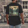 Bigfoot Sasquatch Alien Spaceship UFO Introvert Bruh Men's Back Print T-Shirt Bigfoot Sasquatch Alien Spaceship UFO Introvert Bruh Men's Back Print T-Shirt