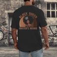 Black Queen With a Masters Degree Melanin Girls Graduation Men's Back Print T-Shirt