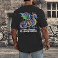 Be a Book Dragon Reading Men's Back Print T-Shirt