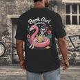 Book Girl Summer Skeleton Reading Books Lovers Beach Men's Back Print T-Shirt