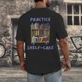Book Lover Pun Practice Shelf-Care Men's Back Print T-Shirt