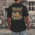 Book And Pajama This Is My Reading Pajama Bedtime Reading Men's Back Print T-Shirt Book And Pajama This Is My Reading Pajama Bedtime Reading Men's Back Print T-Shirt